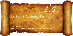Loisch Samuella névjegykártya